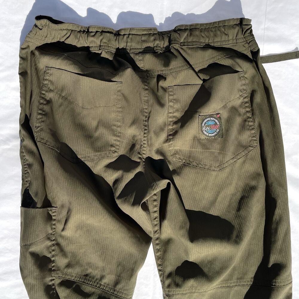 koi Olive Green Straight Leg Scrub Pants - Picture 4 of 5